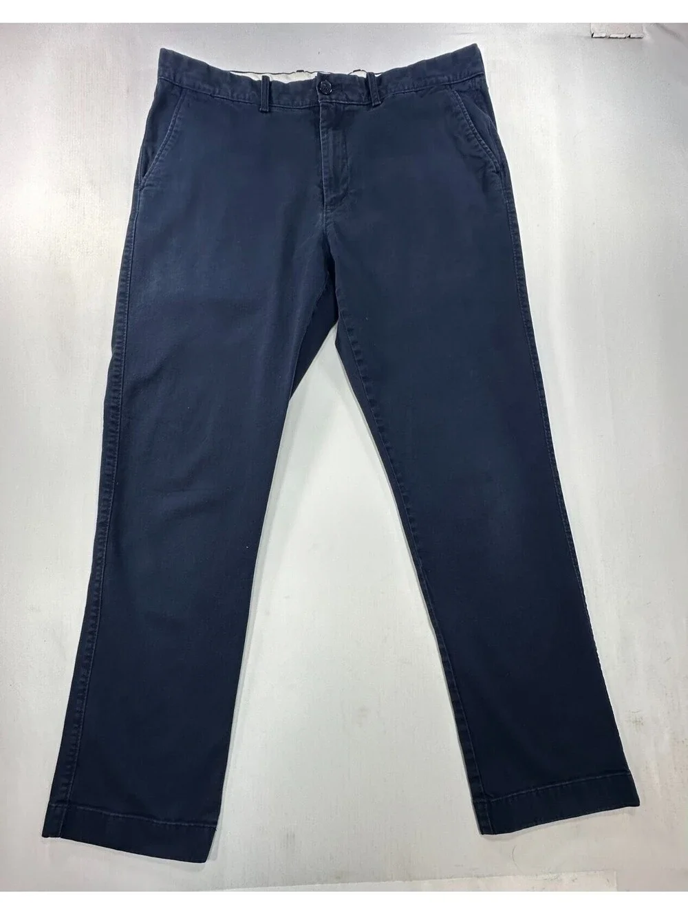 J Crew Flex Straight Fit Flat Front Chinos Blue Mens 34/32